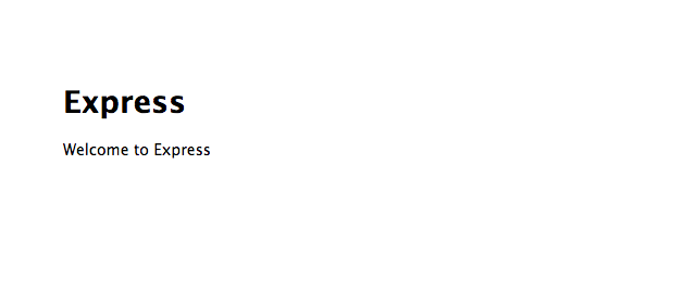express.js start screen