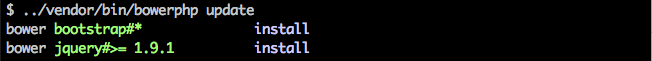 bowerphp install