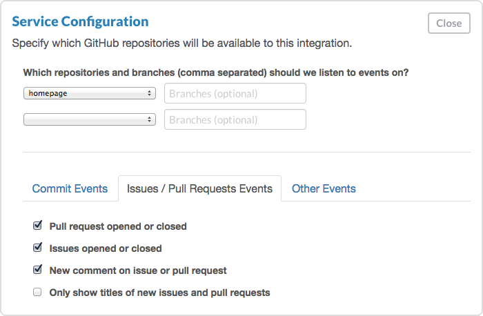 integration to GitHub